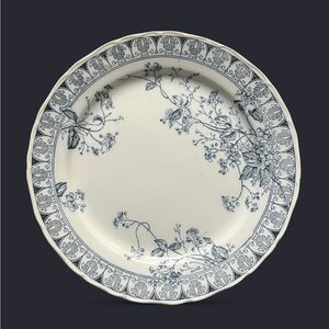 ANTIQUE Alfred Meakin England Parisian Granite Blue Rosaline Dinner Plate